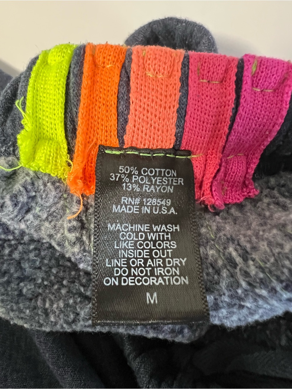 Aviator Nation 5 stripe Blue Neon sweatpants Sz M - Picture 5 of 6
